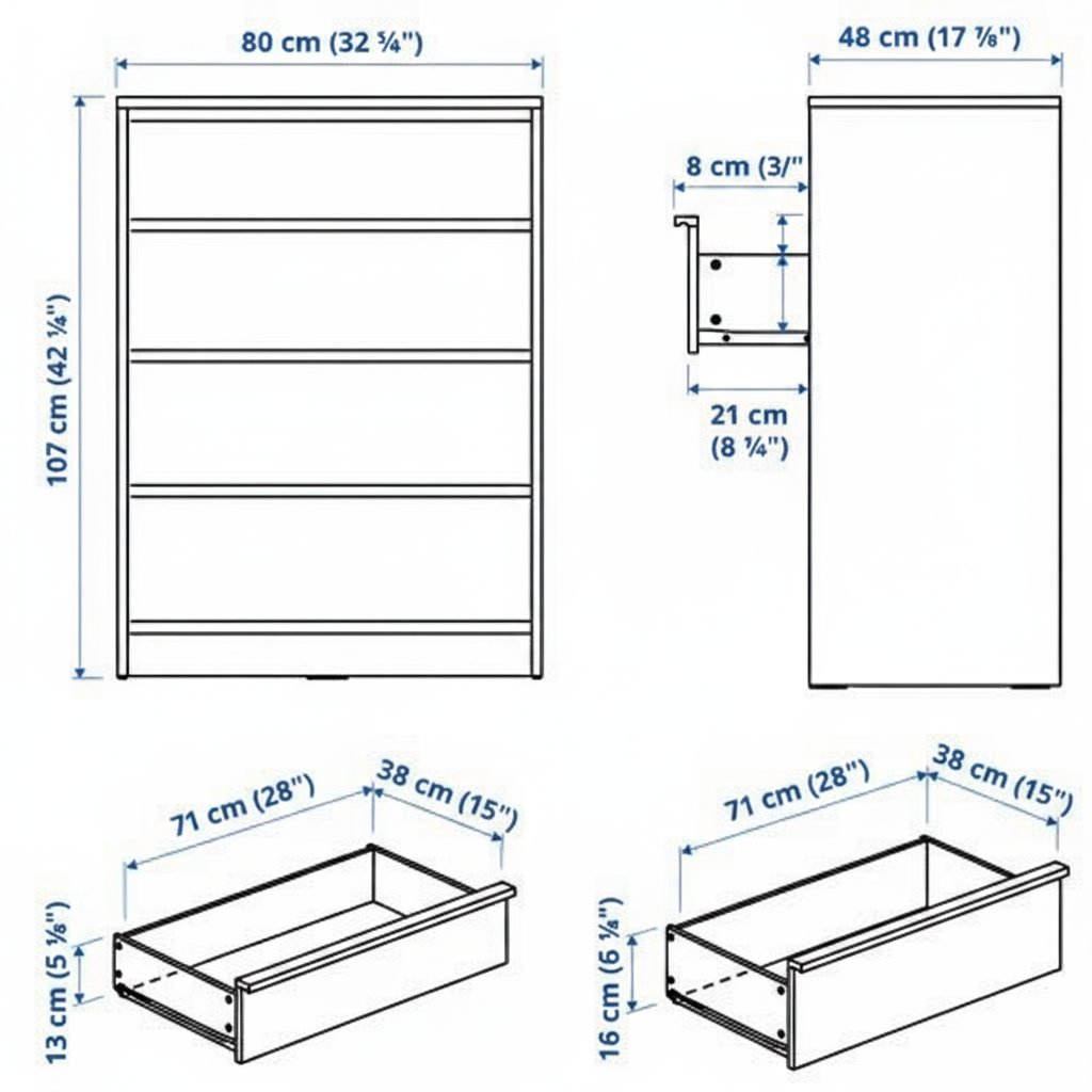 ANKAVIK Tall 4-Drawer Storage Chest - Image 6