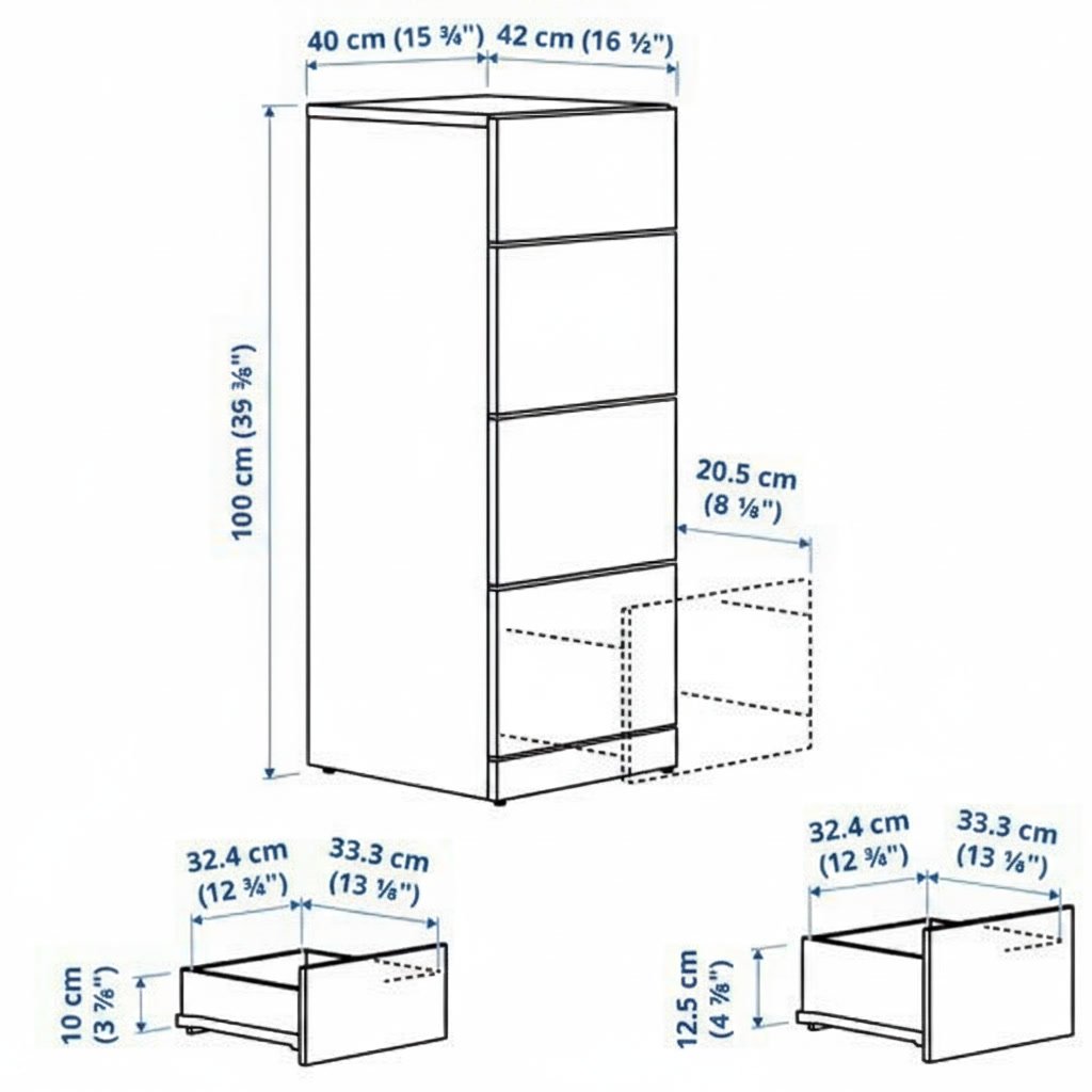 LASTVIK 4-Drawer Storage Chest - Image 6