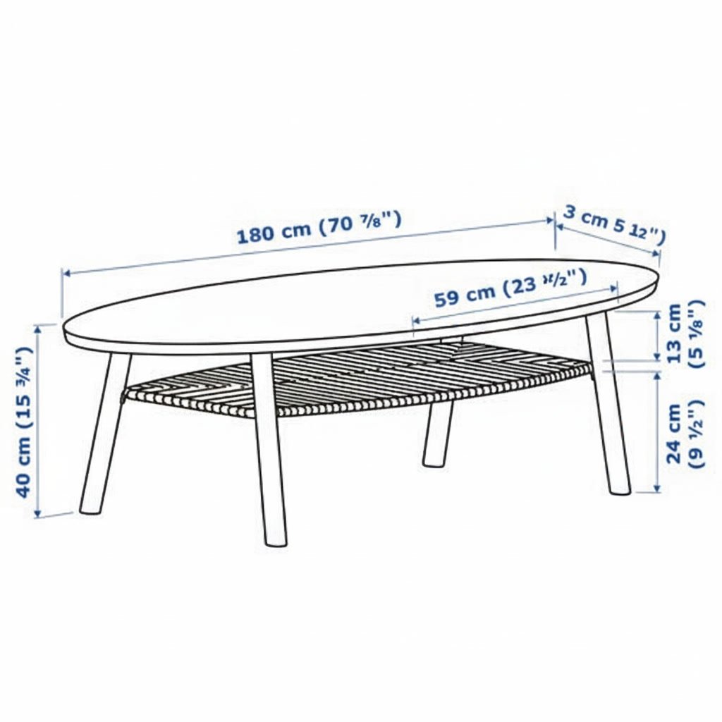 STOCKVIK Oval Coffee Table - Image 5