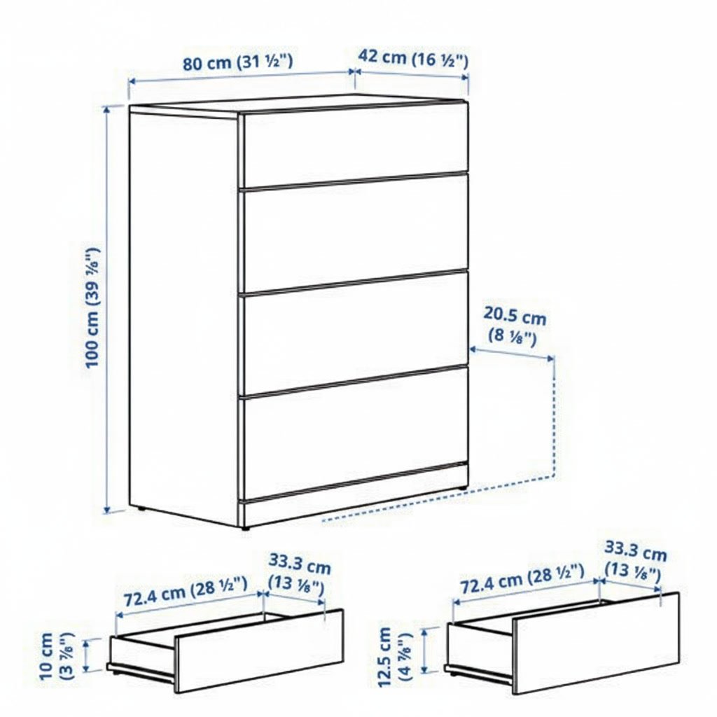 LASTVIK 4-Drawer Wide Chest - Image 7