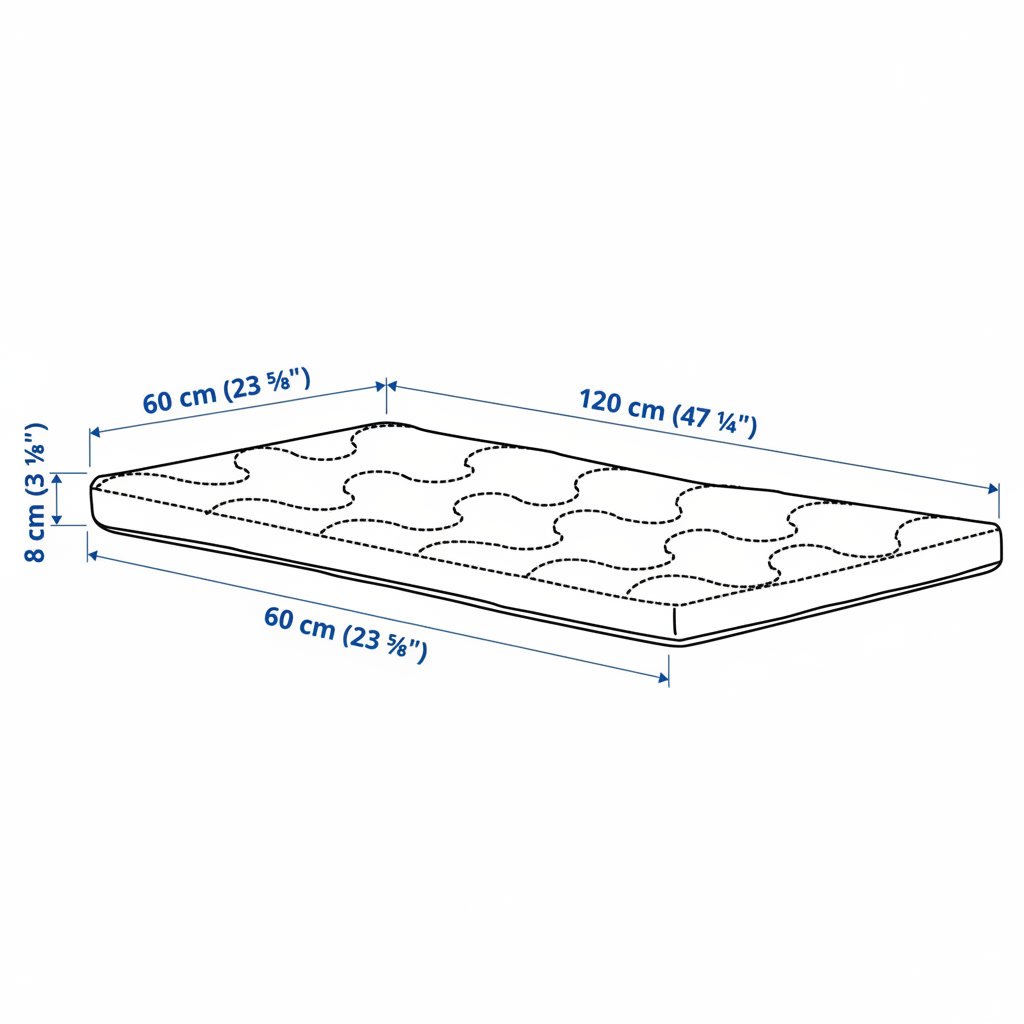 KRUMVIK Cot Foam Mattress - Image 4