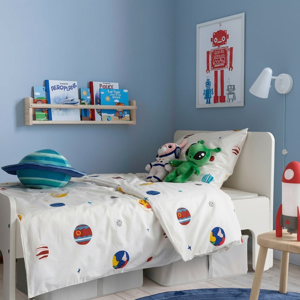 AFTONVIK Space Duvet Cover Pillowcase Set - Image 4