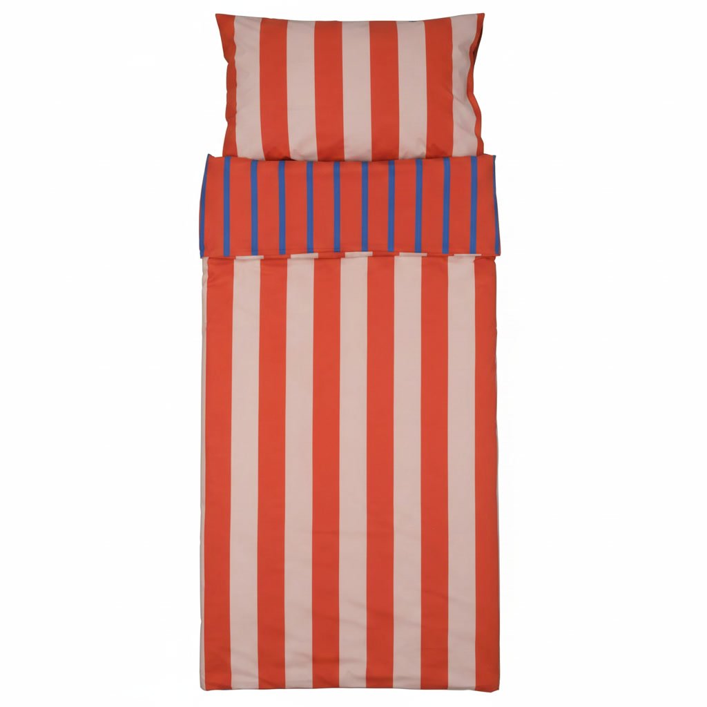BARNVIK Striped Duvet Cover Pillowcase Set - Image 4
