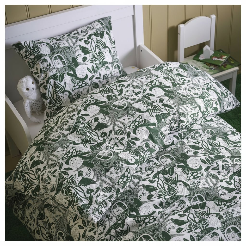 SKOGVIK Forest Pattern Duvet Cover Pillowcase Set - Image 2