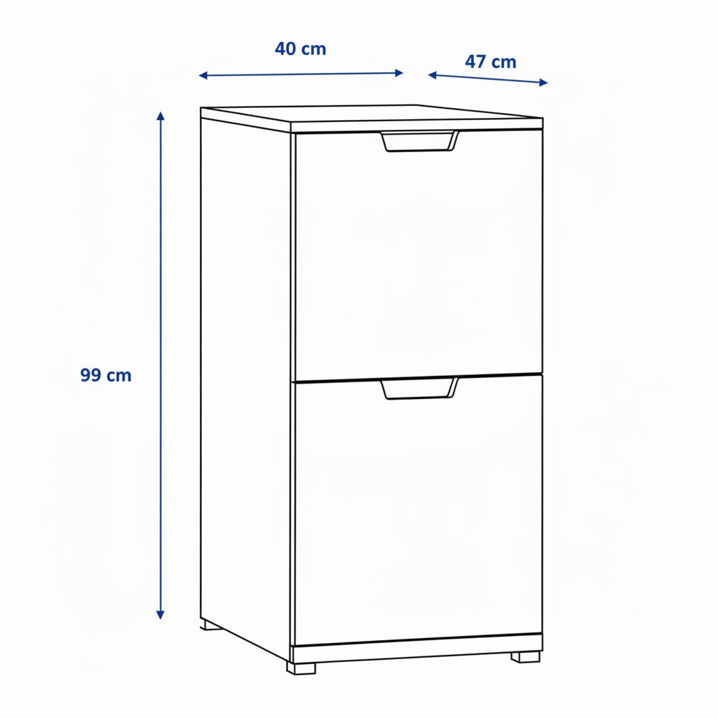 NORDVIK Tall 4-Drawer Storage Chest - Image 6
