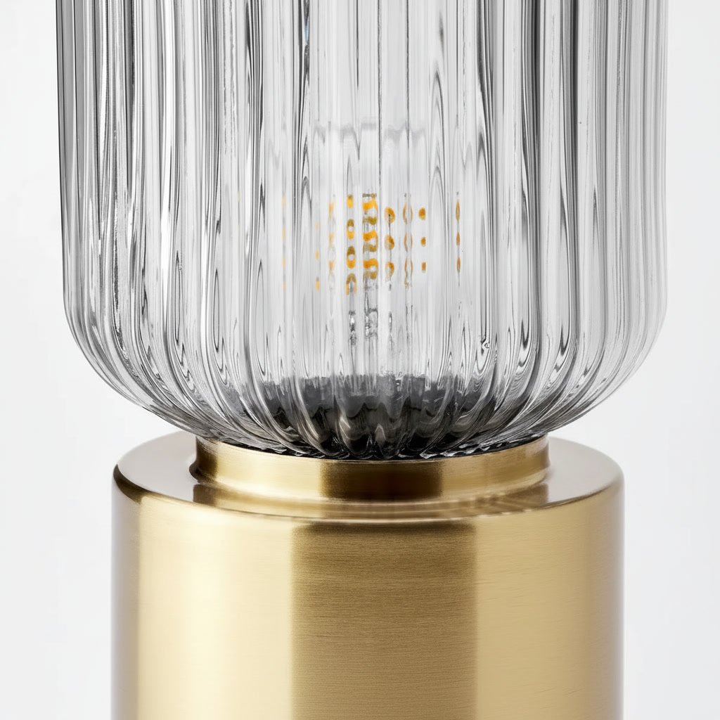 SOLVIK Ribbed Glass Table Lamp - Image 2