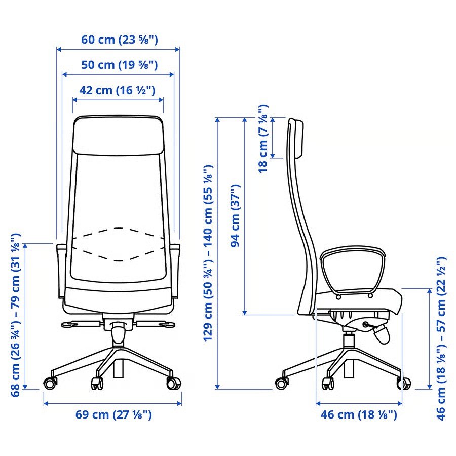MARVIK High Back Floor Protector Chair - Image 13