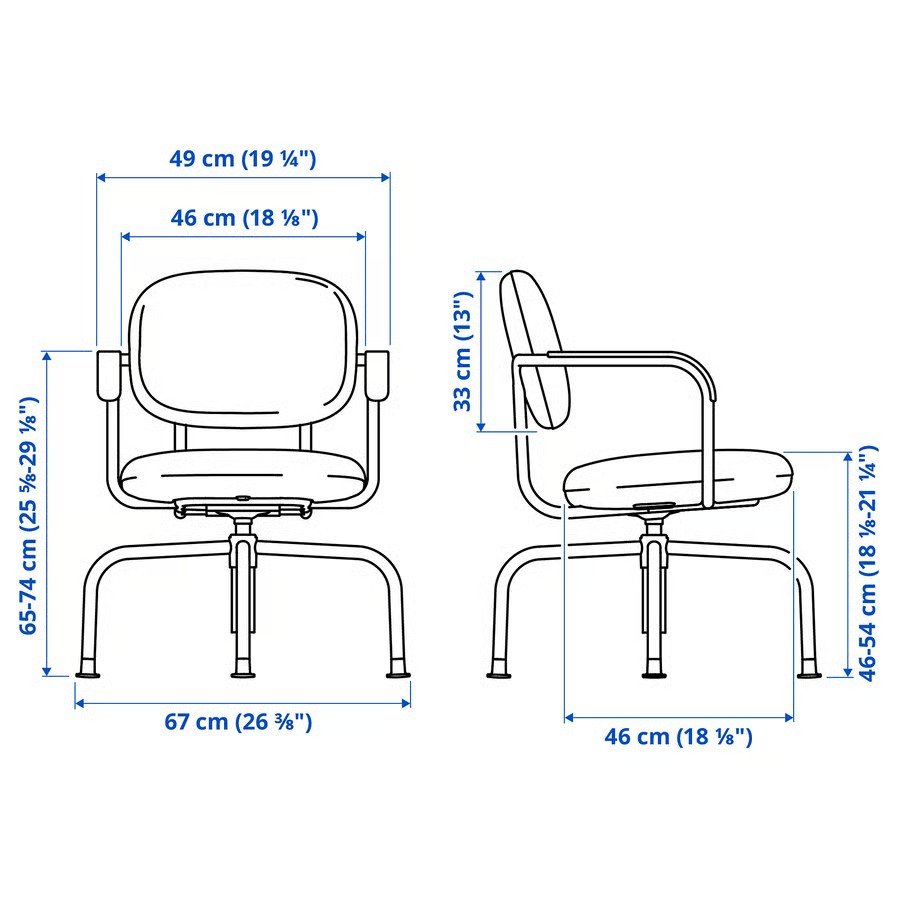 MULLVIK Upholstered Swivel Chair - Image 6