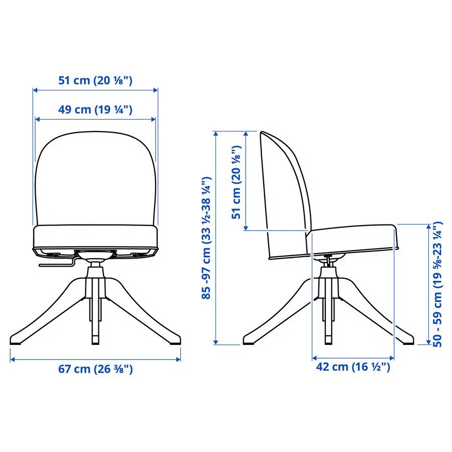 ROSVIK Upholstered Swivel Chair - Image 6