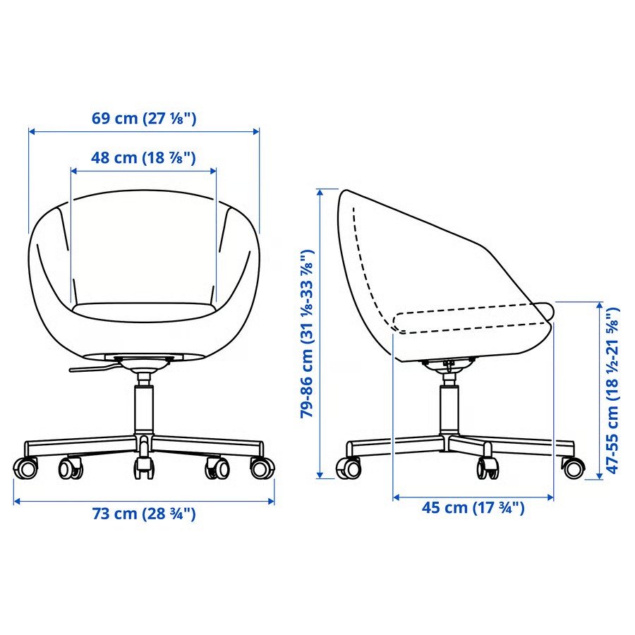 SKRUVIKA Bucket Swivel Chair - Image 11
