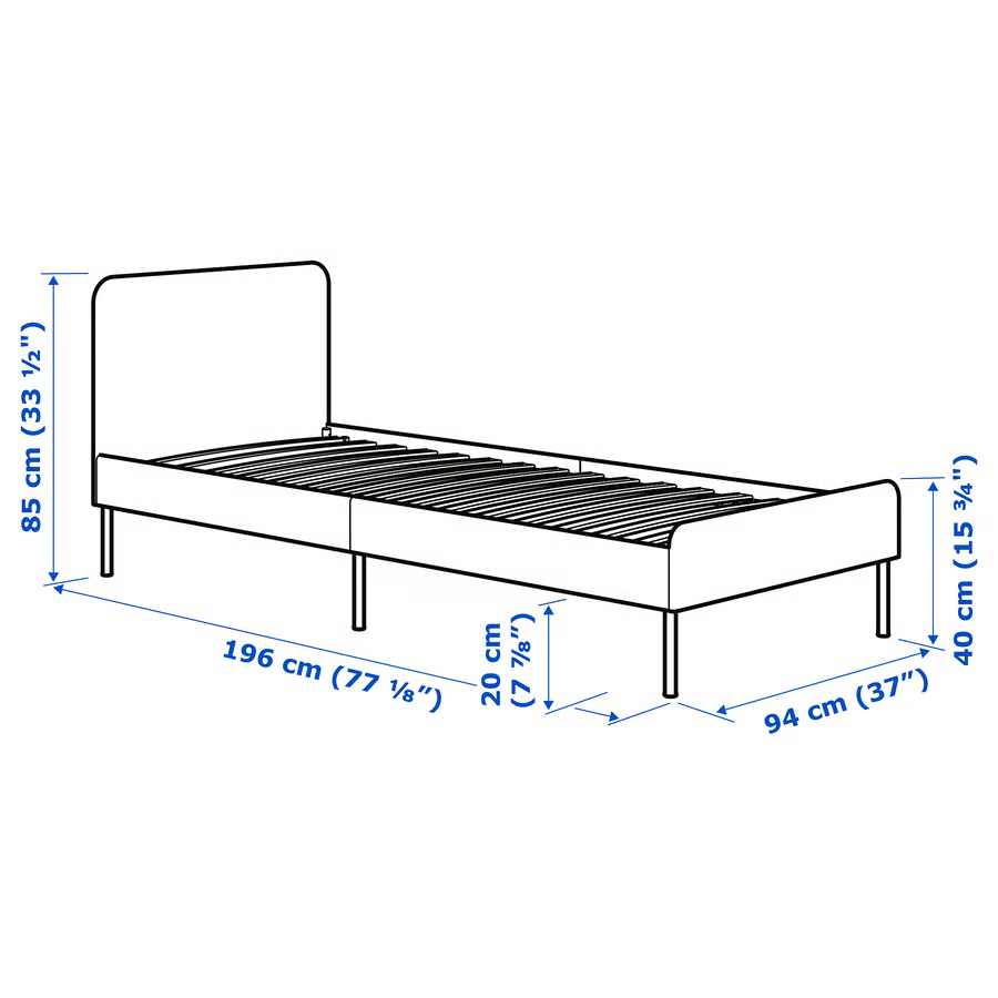 SLATVIK Upholstered Bed Frame - Image 6